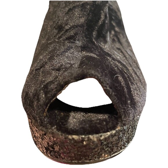 Poetic Licence Perfectly Lovely Black Velvet Glitter Platform Heels Size 10 NIB - Picture 12 of 16